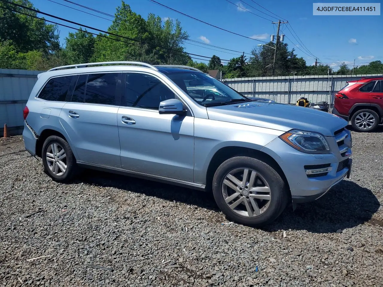 2014 Mercedes-Benz Gl 450 4Matic VIN: 4JGDF7CE8EA411451 Lot: 57225286