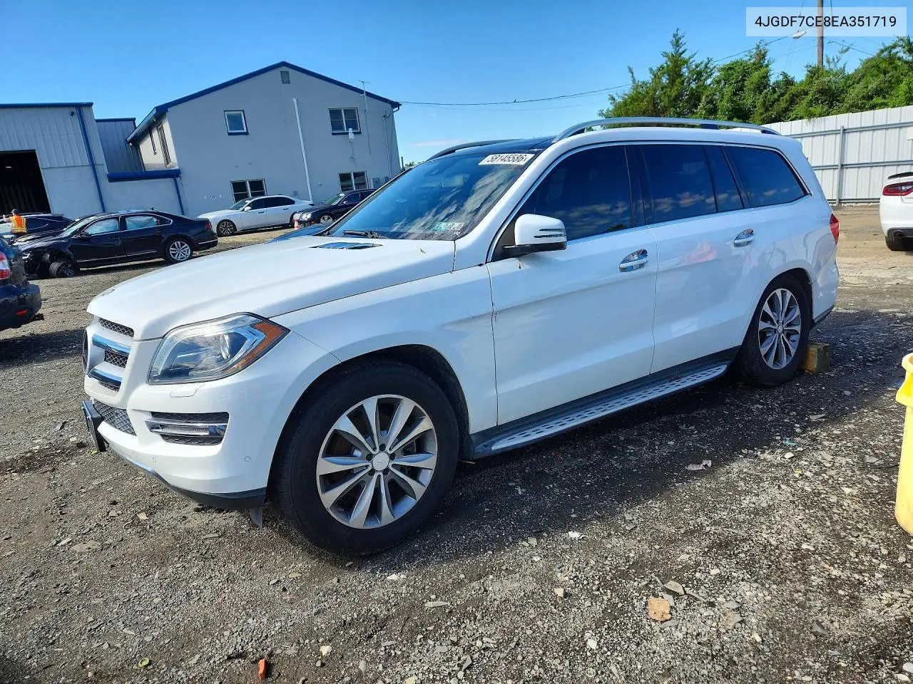 2014 Mercedes-Benz Gl 450 4Matic VIN: 4JGDF7CE8EA351719 Lot: 58145586