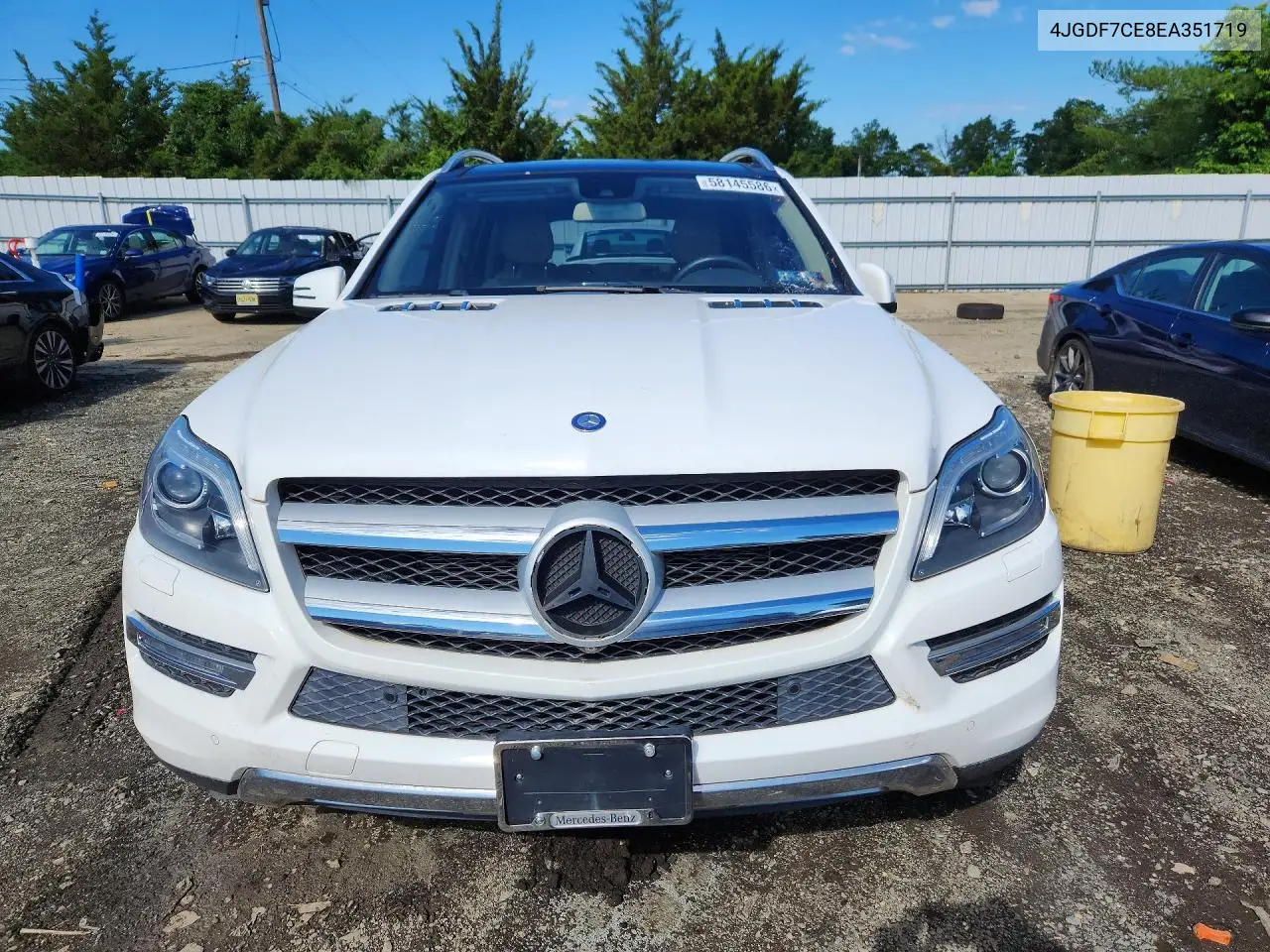 2014 Mercedes-Benz Gl 450 4Matic VIN: 4JGDF7CE8EA351719 Lot: 58145586