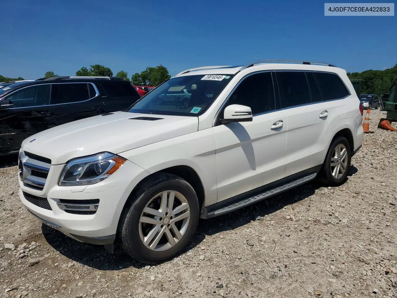 2014 Mercedes-Benz Gl 450 4Matic VIN: 4JGDF7CE0EA422833 Lot: 59810346