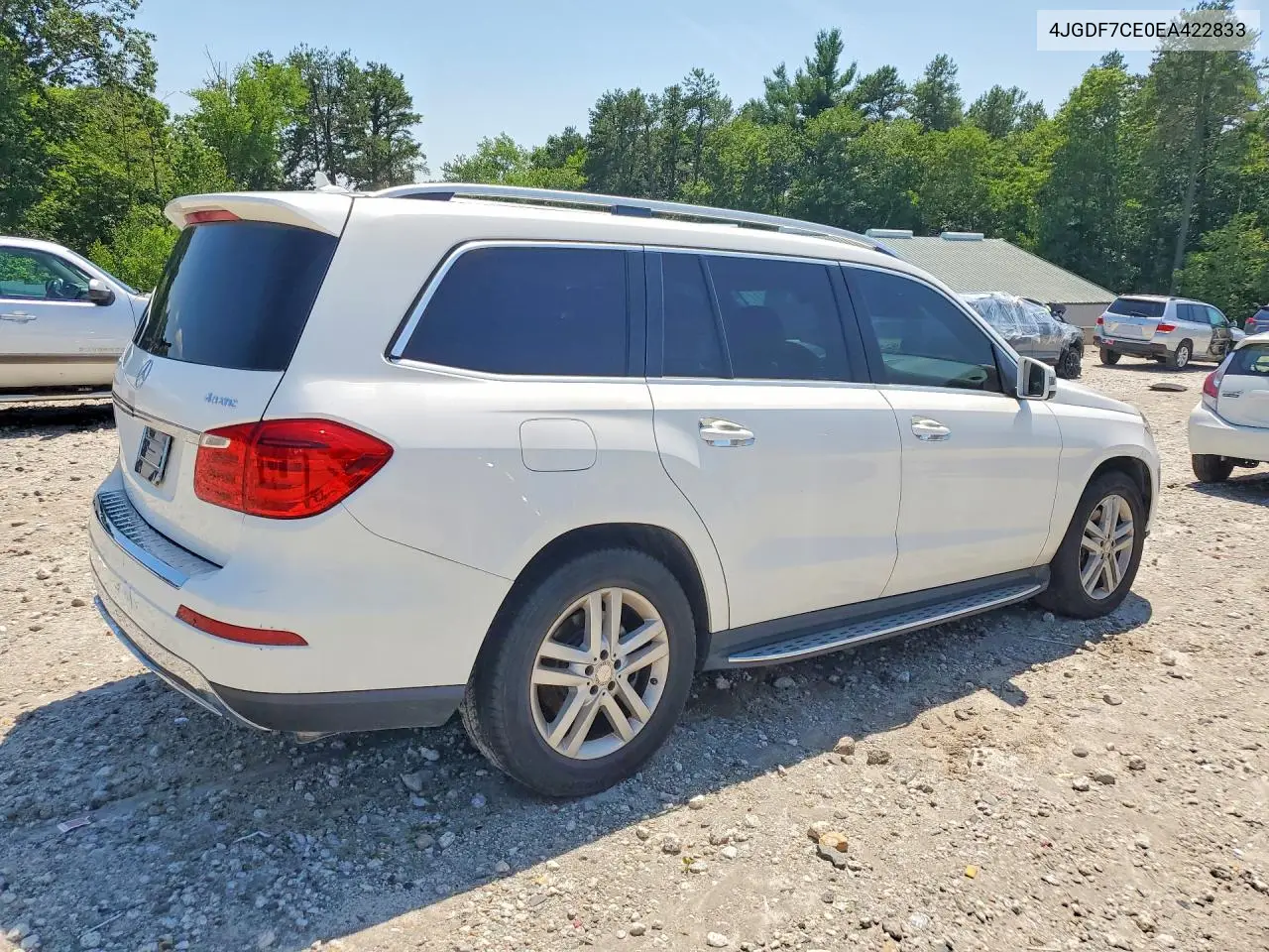2014 Mercedes-Benz Gl 450 4Matic VIN: 4JGDF7CE0EA422833 Lot: 59810346