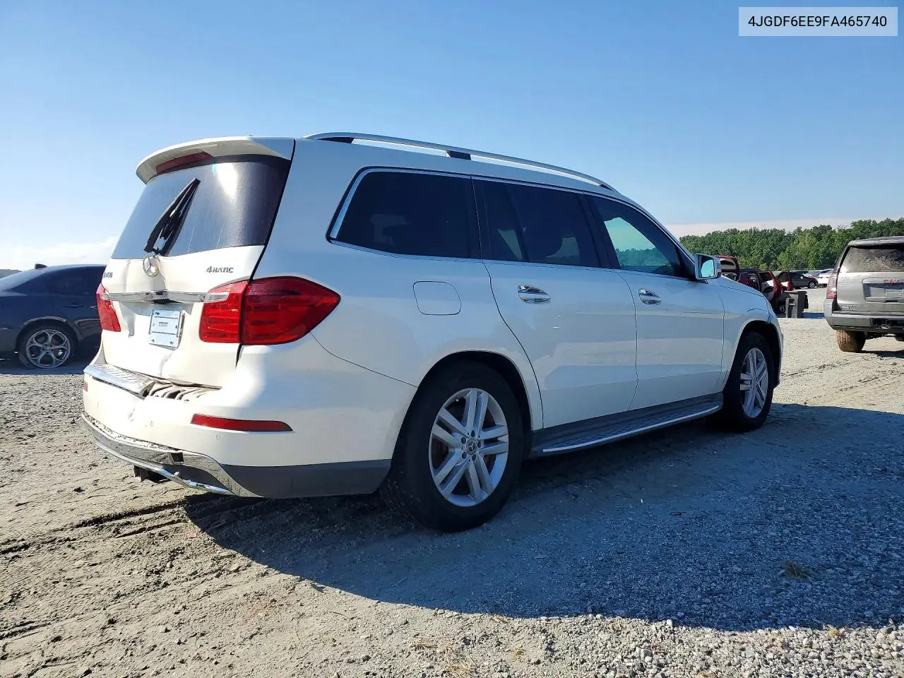 2015 Mercedes-Benz Gl 450 4Matic VIN: 4JGDF6EE9FA465740 Lot: 56634026
