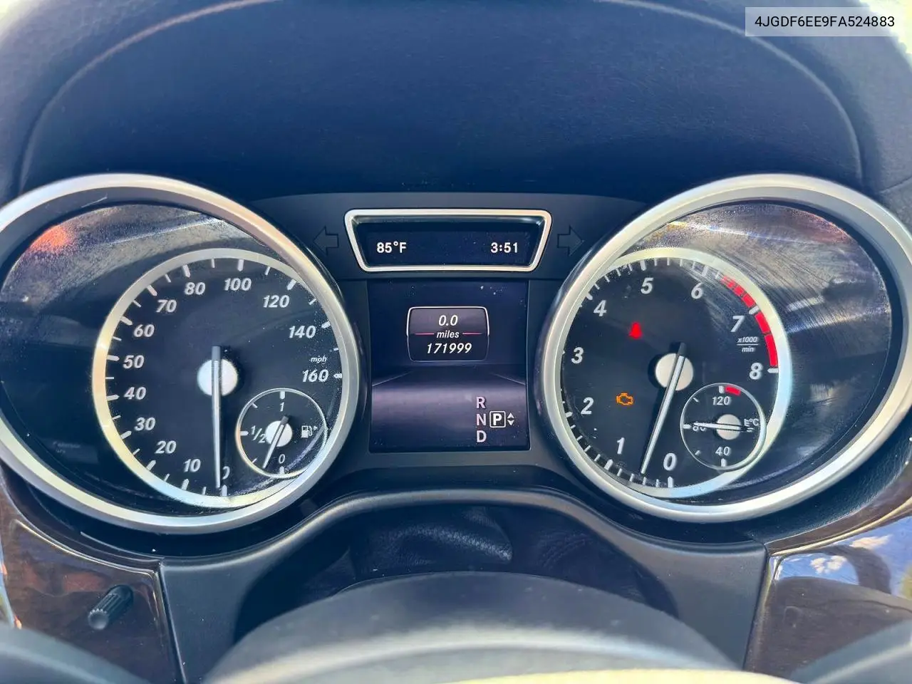 2015 Mercedes-Benz Gl 450 4Matic VIN: 4JGDF6EE9FA524883 Lot: 57951186