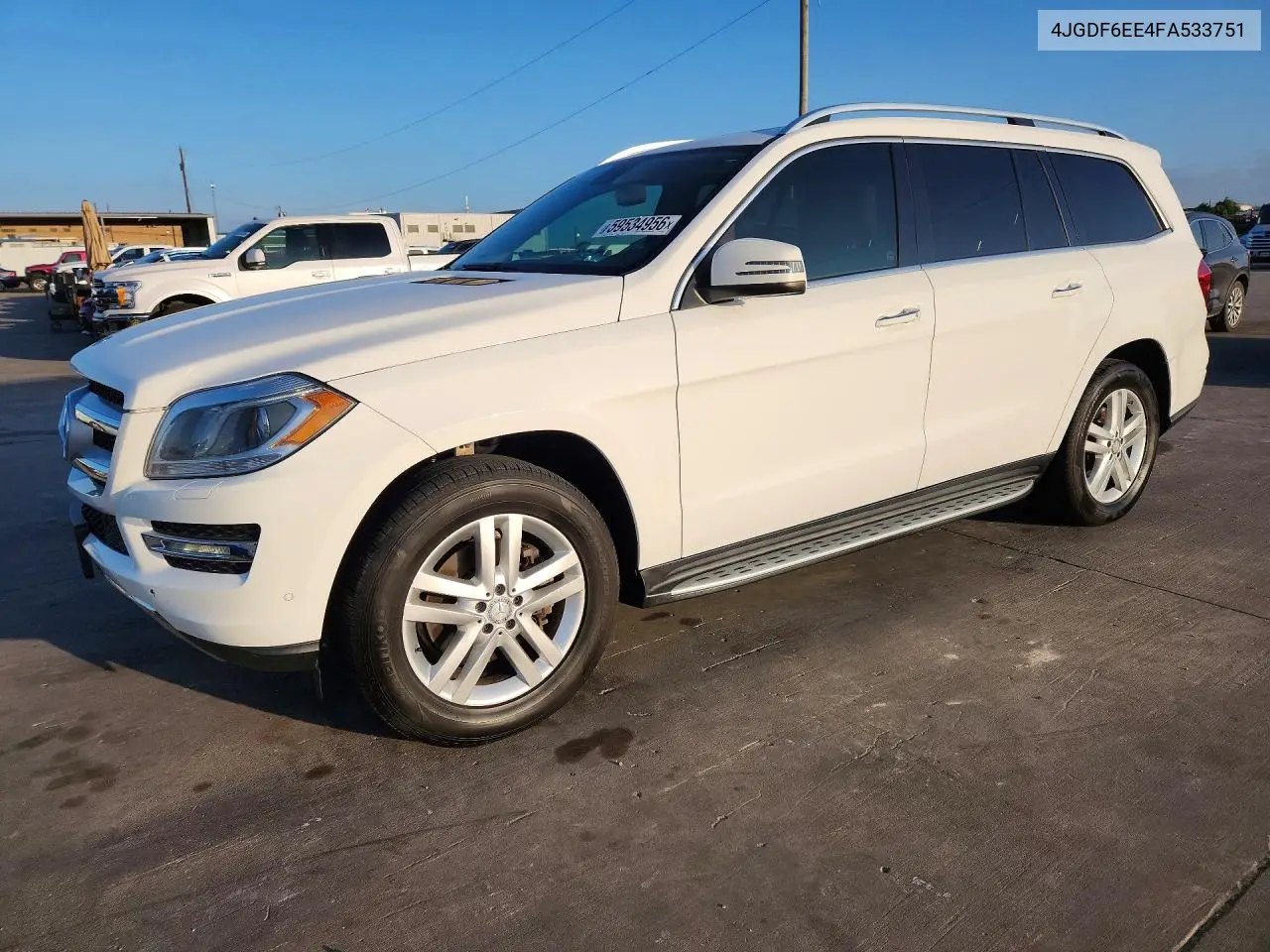 2015 Mercedes-Benz Gl 450 4Matic VIN: 4JGDF6EE4FA533751 Lot: 59534956