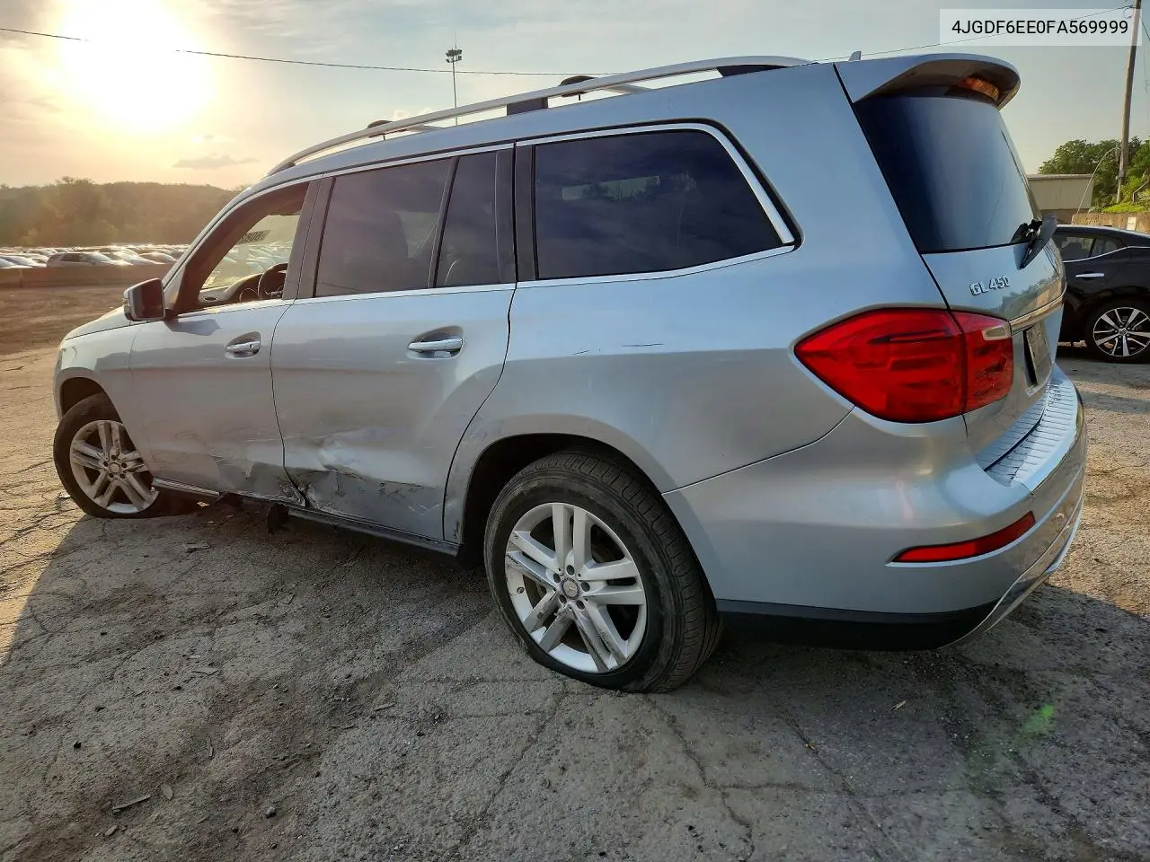 2015 Mercedes-Benz Gl 450 4Matic VIN: 4JGDF6EE0FA569999 Lot: 60824046
