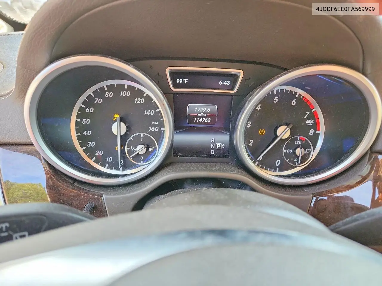 2015 Mercedes-Benz Gl 450 4Matic VIN: 4JGDF6EE0FA569999 Lot: 60824046