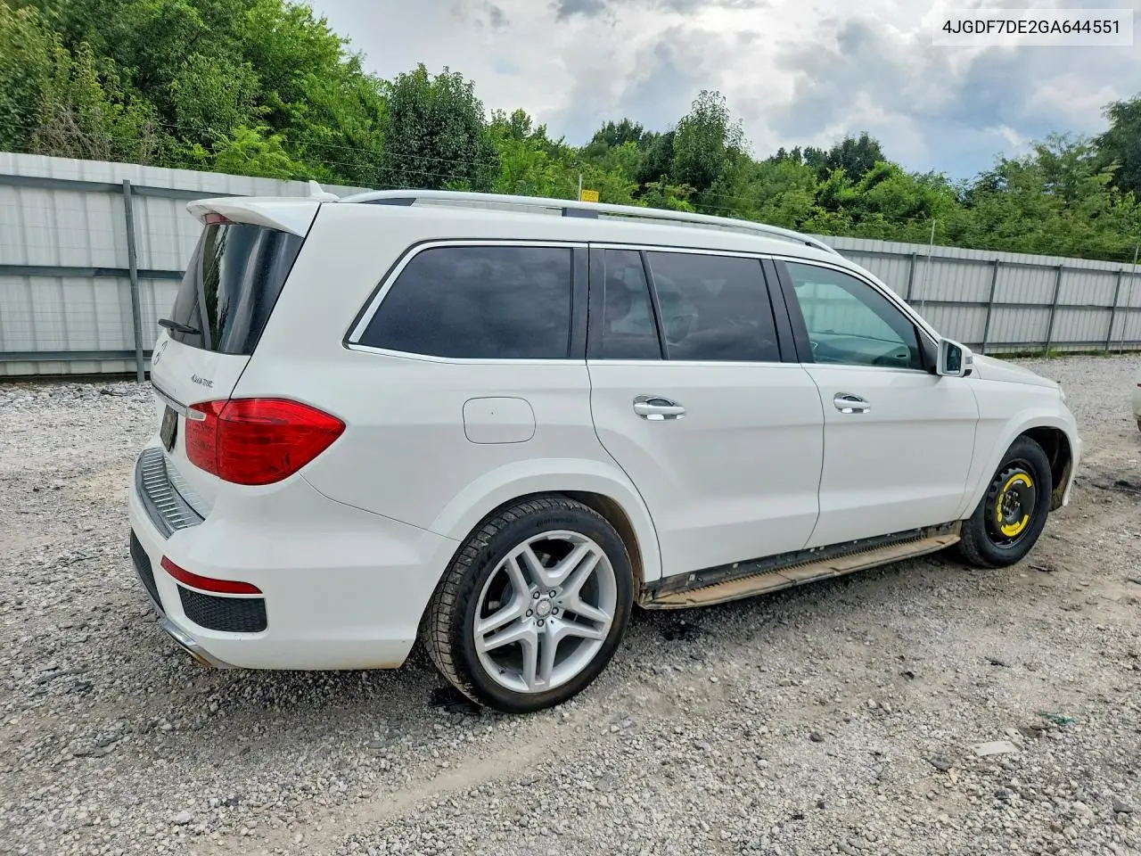 2016 Mercedes-Benz Gl550 VIN: 4JGDF7DE2GA644551 Lot: 60635076