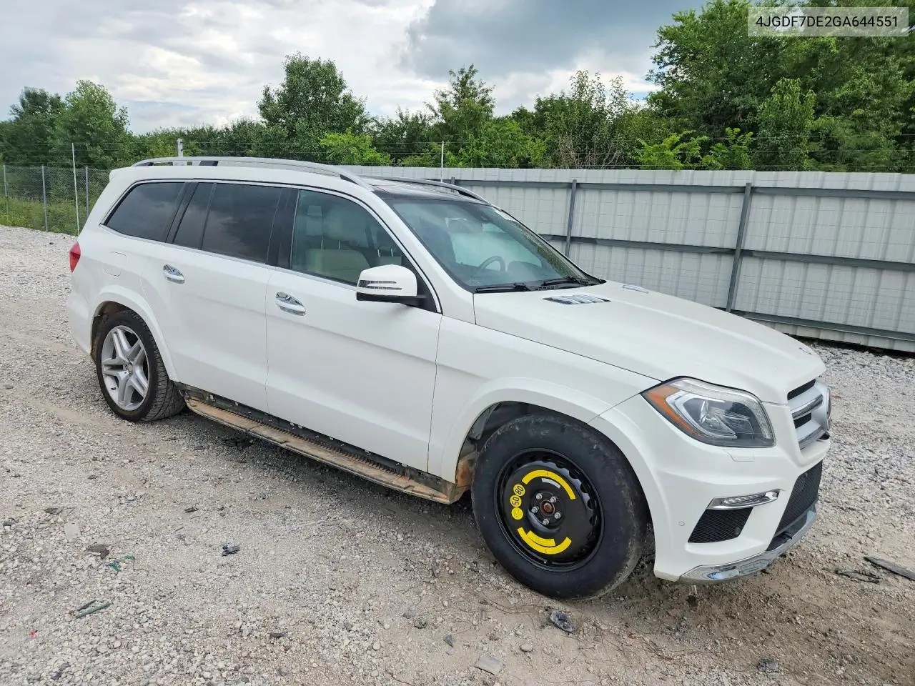 2016 Mercedes-Benz Gl550 VIN: 4JGDF7DE2GA644551 Lot: 60635076