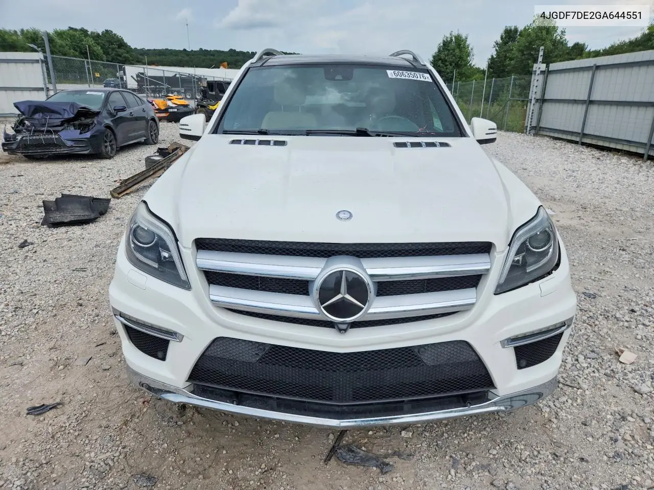 2016 Mercedes-Benz Gl550 VIN: 4JGDF7DE2GA644551 Lot: 60635076