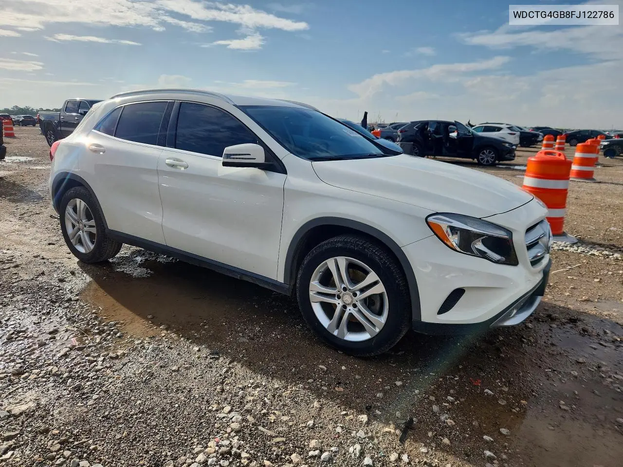 2015 Mercedes-Benz Gla 250 4Matic VIN: WDCTG4GB8FJ122786 Lot: 54848016