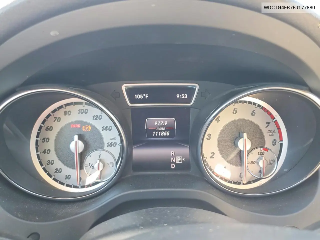 2015 Mercedes-Benz Gla 250 VIN: WDCTG4EB7FJ177880 Lot: 57358026