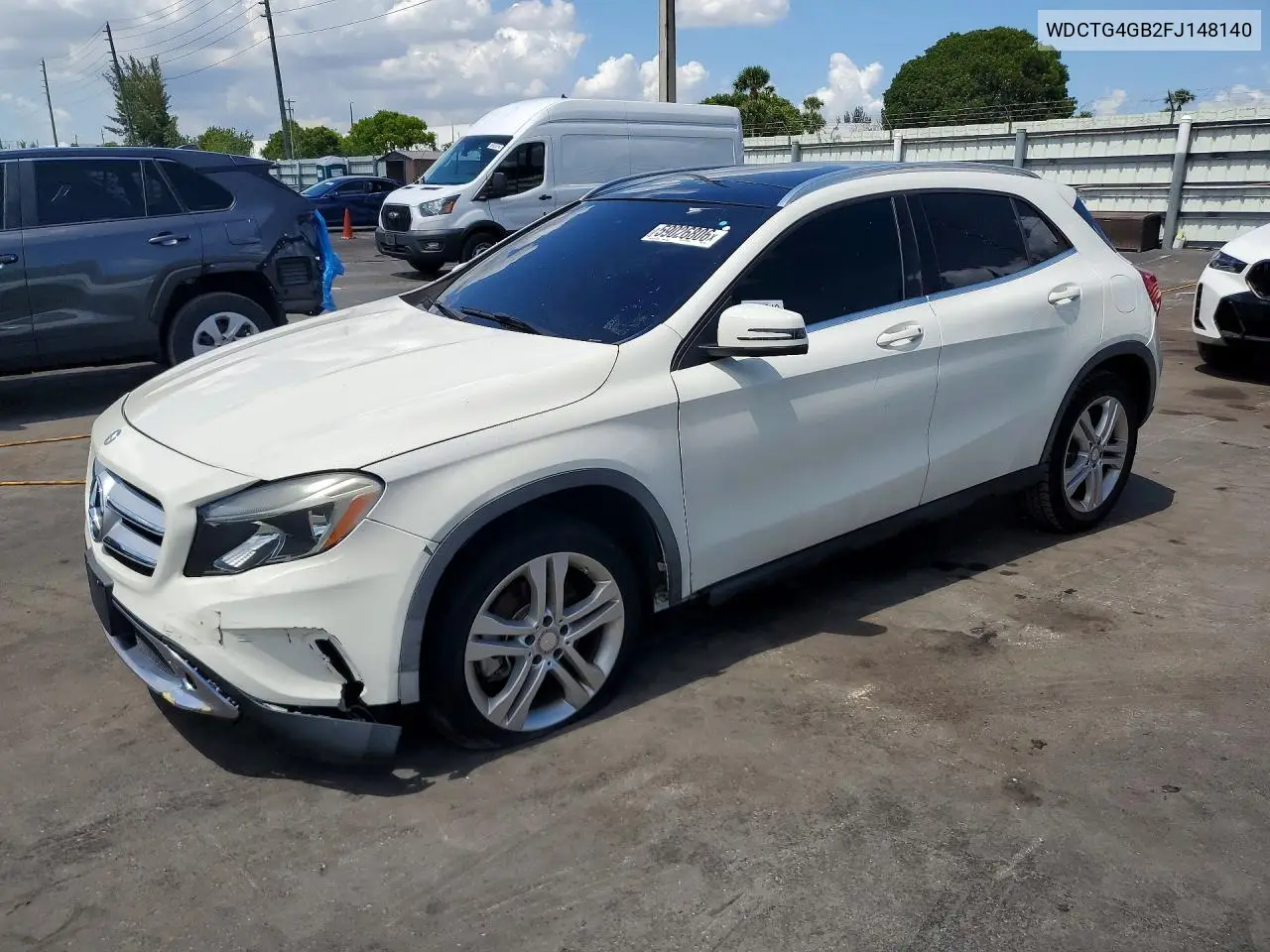 2015 Mercedes-Benz Gla 250 4Matic VIN: WDCTG4GB2FJ148140 Lot: 59026806