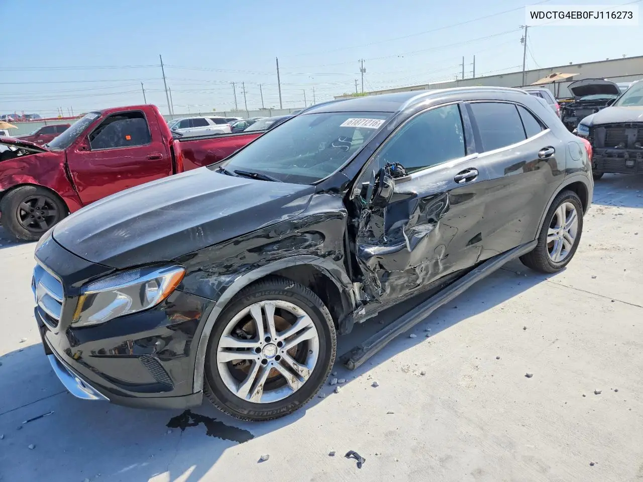 2015 Mercedes-Benz Gla 250 VIN: WDCTG4EB0FJ116273 Lot: 61871216