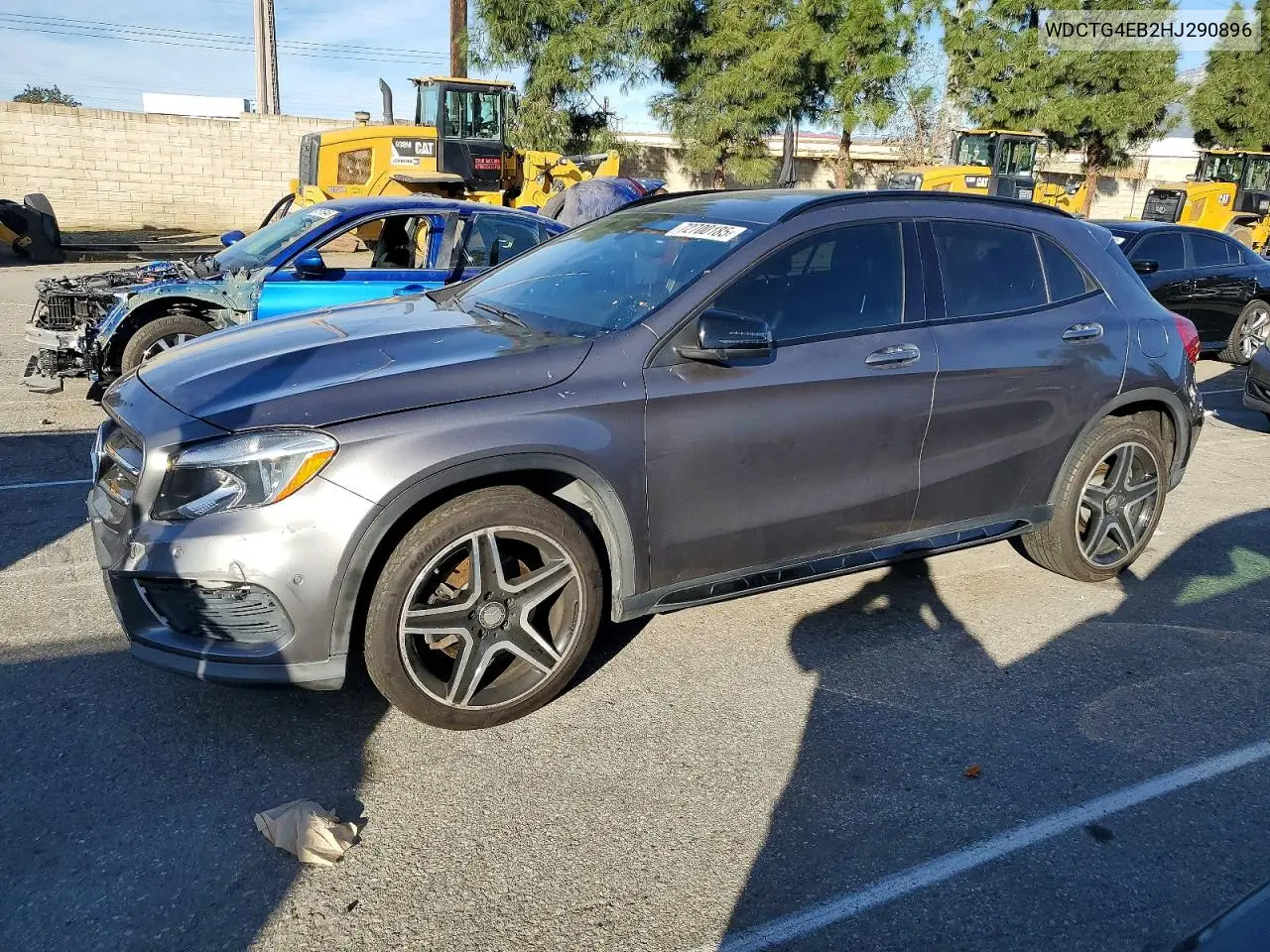 2017 Mercedes-Benz Gla 250 VIN: WDCTG4EB2HJ290896 Lot: 72700185