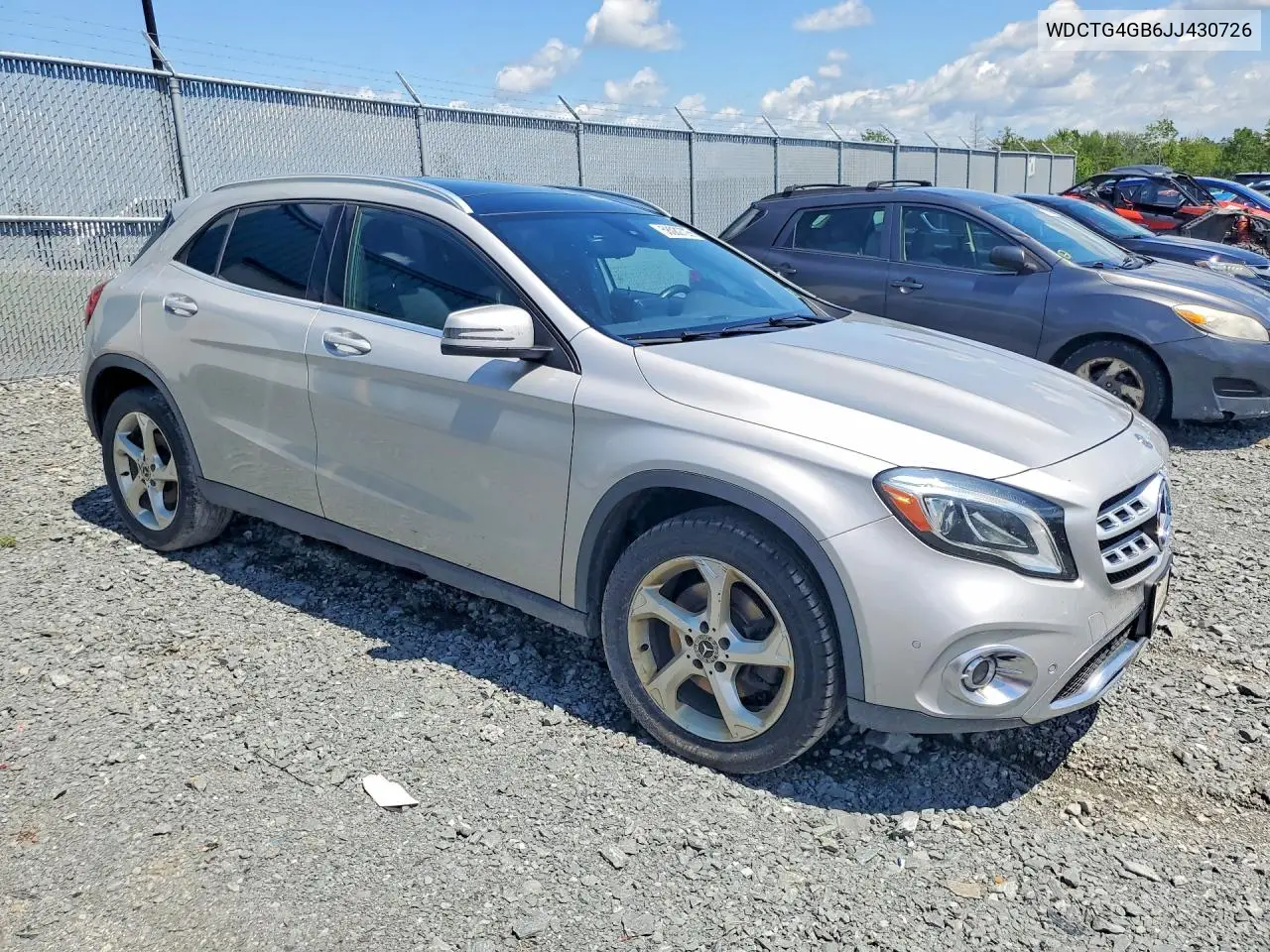 2018 Mercedes-Benz Gla 250 4Matic VIN: WDCTG4GB6JJ430726 Lot: 58082726