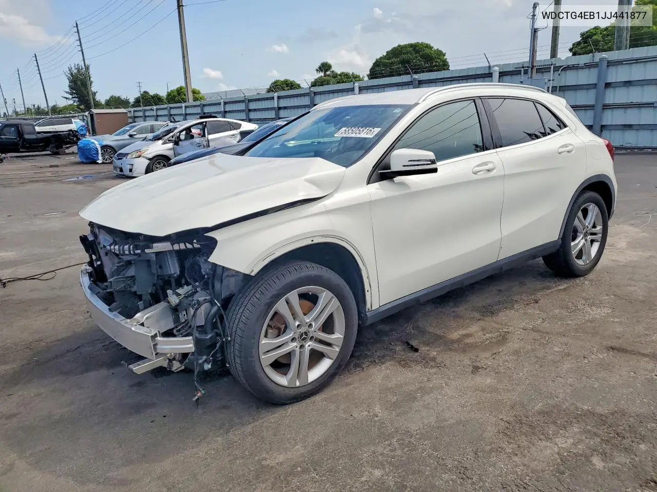 2018 Mercedes-Benz Gla 250 VIN: WDCTG4EB1JJ441877 Lot: 58505816