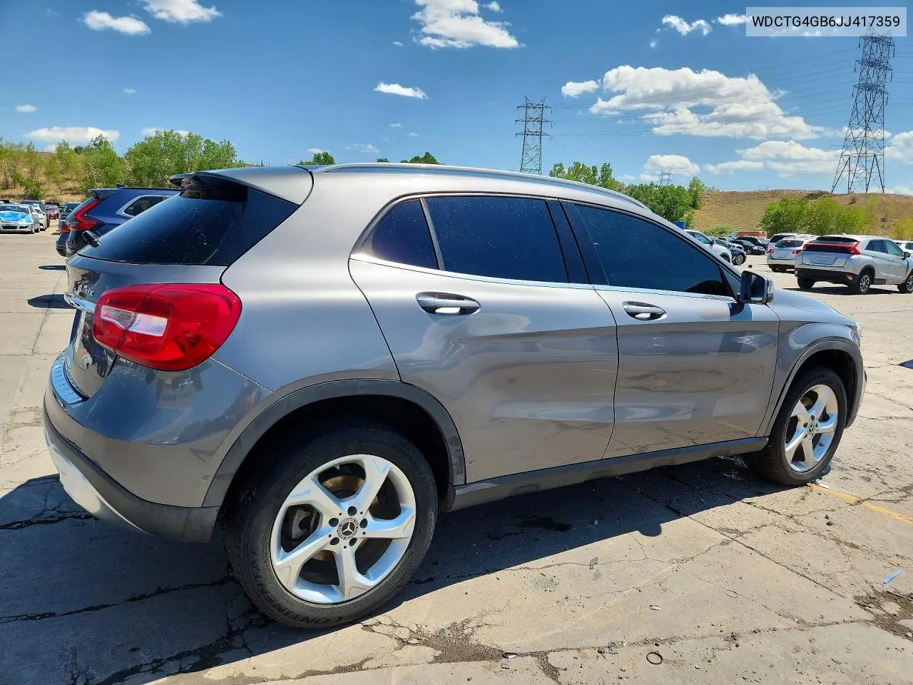 2018 Mercedes-Benz Gla 250 4Matic VIN: WDCTG4GB6JJ417359 Lot: 60994076