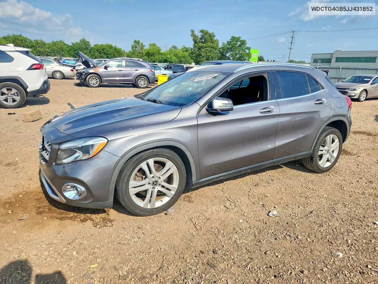 2018 Mercedes-Benz Gla 250 4Matic VIN: WDCTG4GB5JJ431852 Lot: 61015666