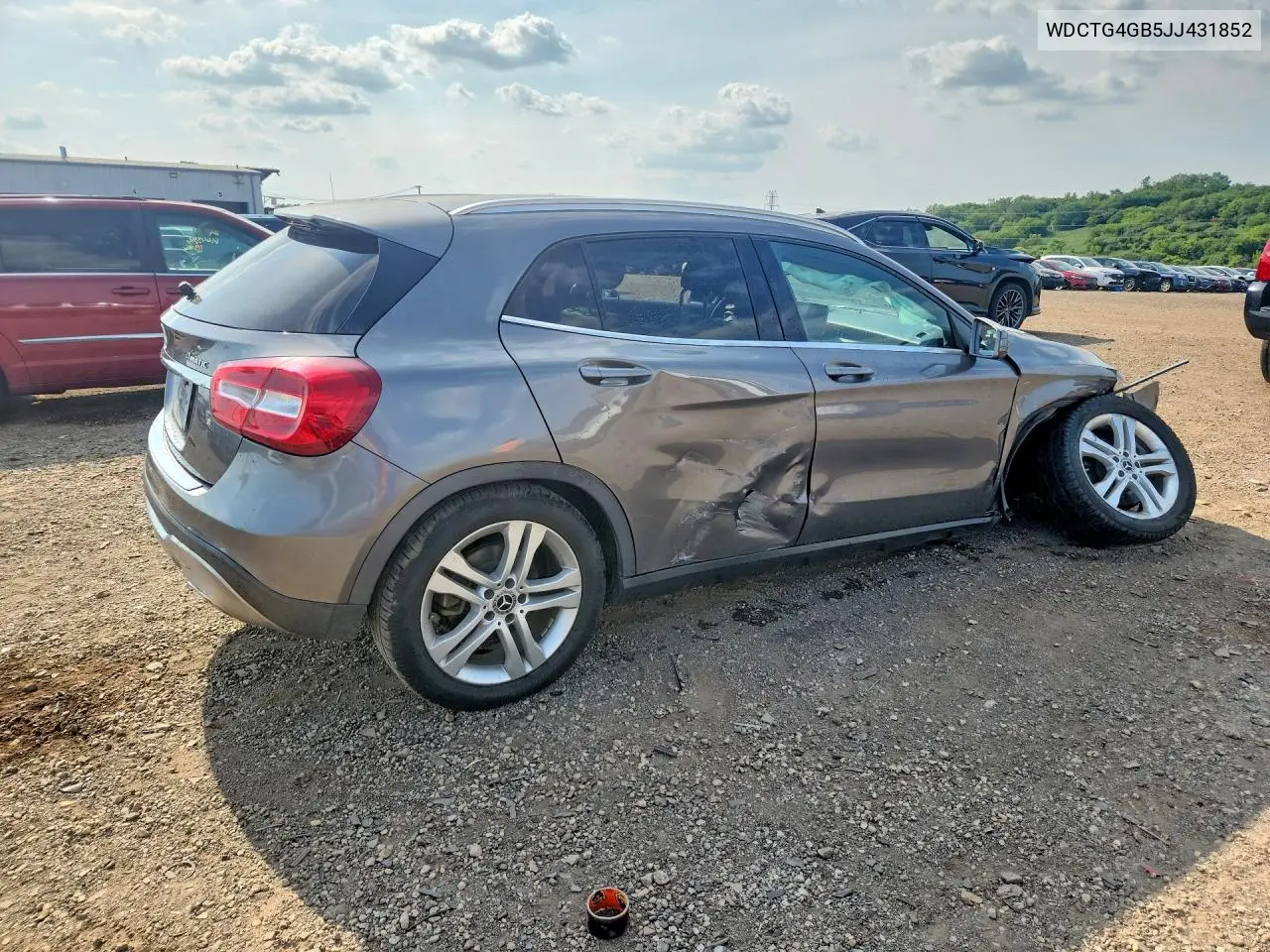2018 Mercedes-Benz Gla 250 4Matic VIN: WDCTG4GB5JJ431852 Lot: 61015666