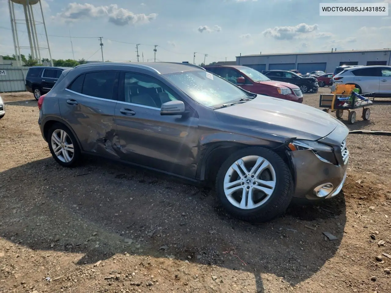 2018 Mercedes-Benz Gla 250 4Matic VIN: WDCTG4GB5JJ431852 Lot: 61015666