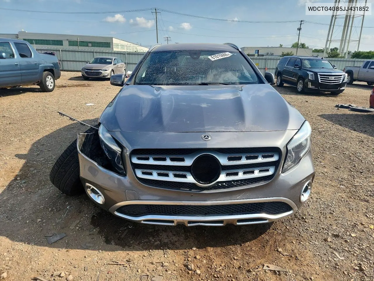 2018 Mercedes-Benz Gla 250 4Matic VIN: WDCTG4GB5JJ431852 Lot: 61015666