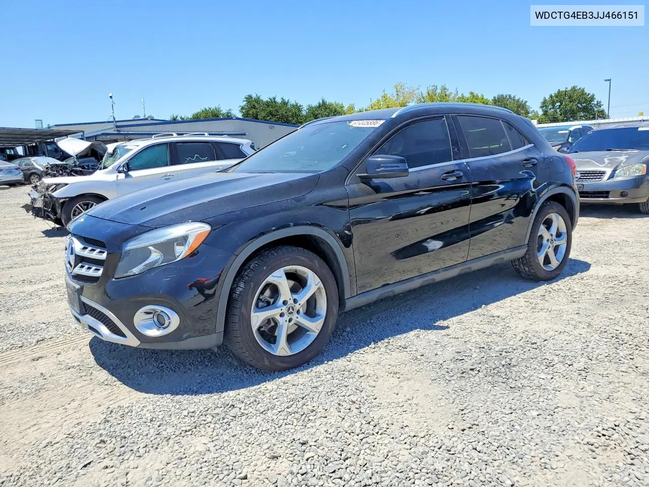 2018 Merz Gla 250 VIN: WDCTG4EB3JJ466151 Lot: 61445886