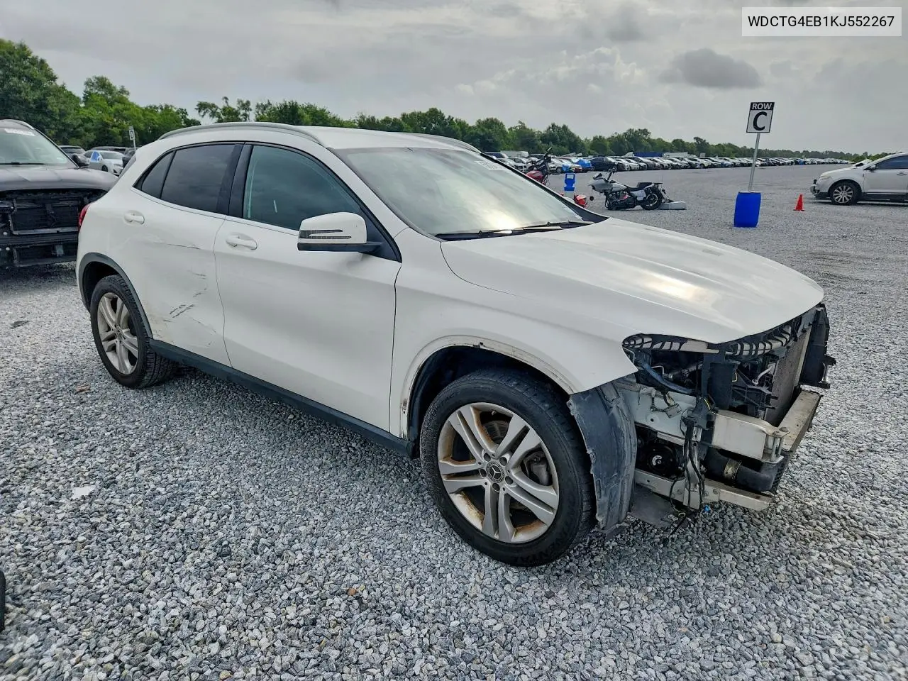 2019 Mercedes-Benz Gla 250 VIN: WDCTG4EB1KJ552267 Lot: 58104036