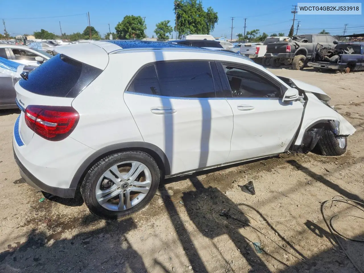 2019 Mercedes-Benz Gla 250 4Matic VIN: WDCTG4GB2KJ533918 Lot: 59398816