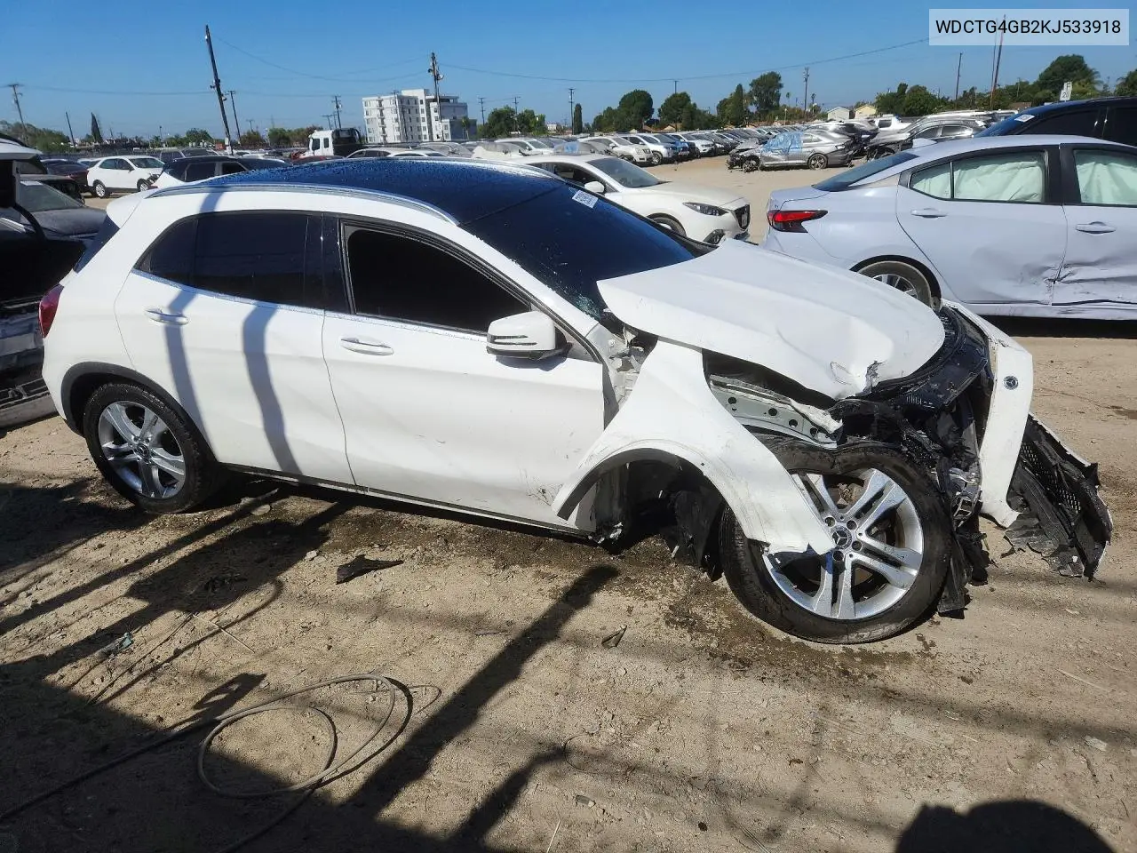 2019 Mercedes-Benz Gla 250 4Matic VIN: WDCTG4GB2KJ533918 Lot: 59398816