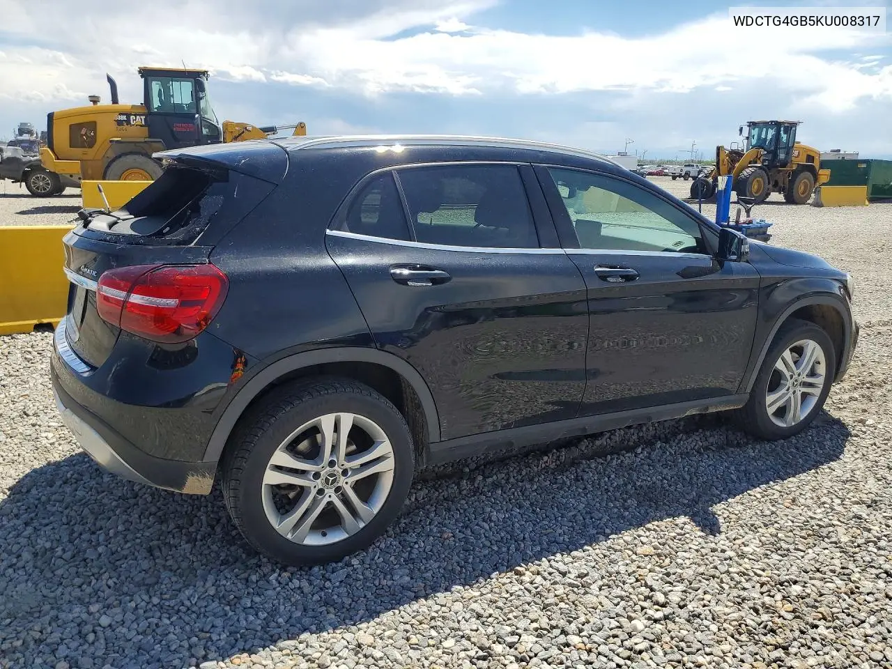 2019 Mercedes-Benz Gla 250 4Matic VIN: WDCTG4GB5KU008317 Lot: 59881916