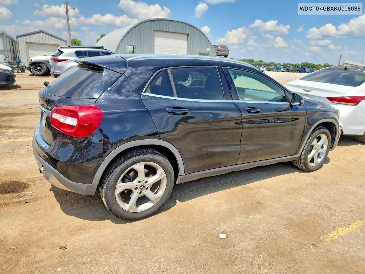 2019 Mercedes-Benz Gla 250 4Matic VIN: WDCTG4GBXKU008085 Lot: 60204766