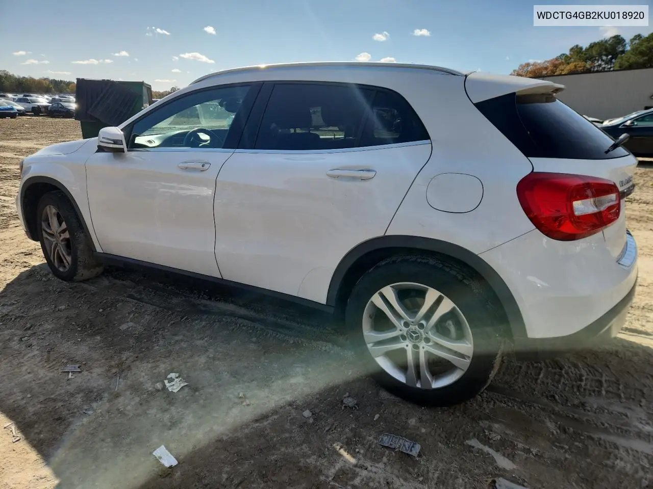 WDCTG4GB2KU018920 2019 Mercedes-Benz Gla 250 4Matic