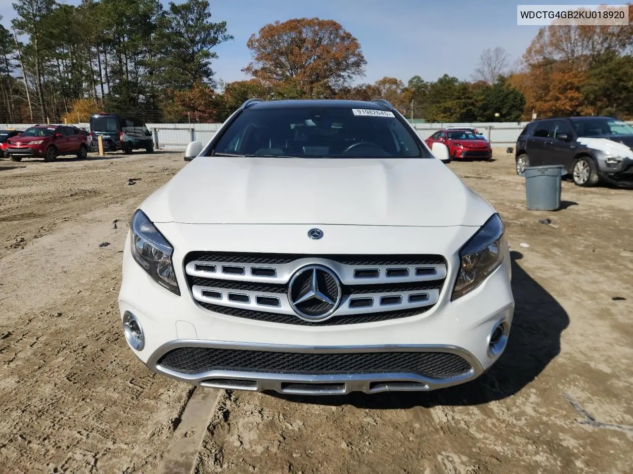 WDCTG4GB2KU018920 2019 Mercedes-Benz Gla 250 4Matic