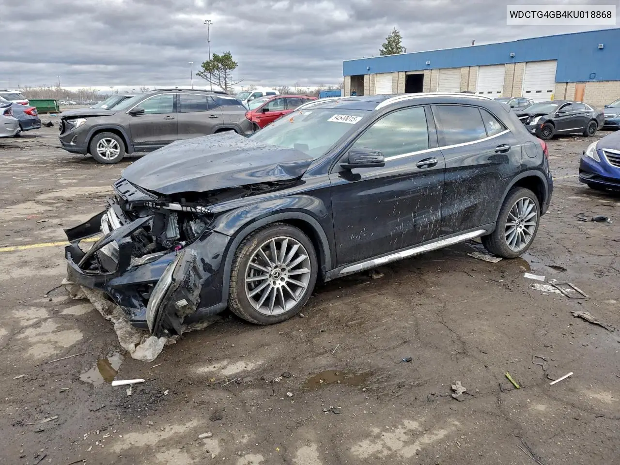 WDCTG4GB4KU018868 2019 Mercedes-Benz Gla 250 4Matic