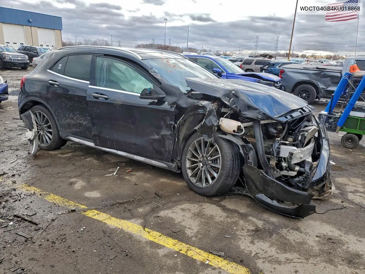 WDCTG4GB4KU018868 2019 Mercedes-Benz Gla 250 4Matic
