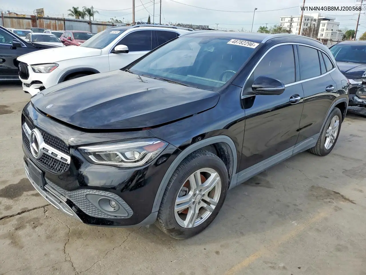2021 Mercedes-Benz Gla 250 VIN: W1N4N4GB8MJ200568 Lot: 48782296