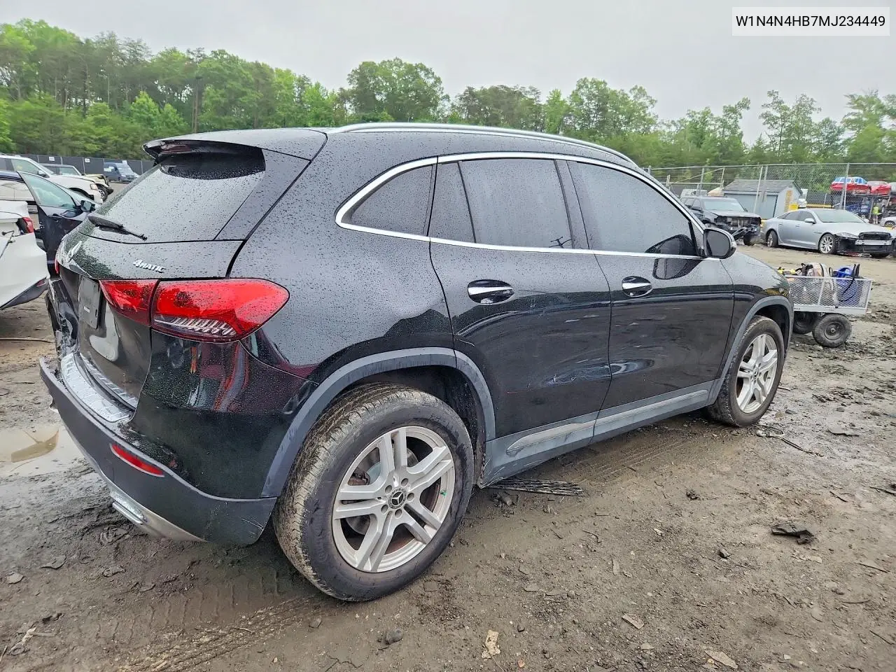 2021 Mercedes-Benz Gla 250 4Matic VIN: W1N4N4HB7MJ234449 Lot: 54673366
