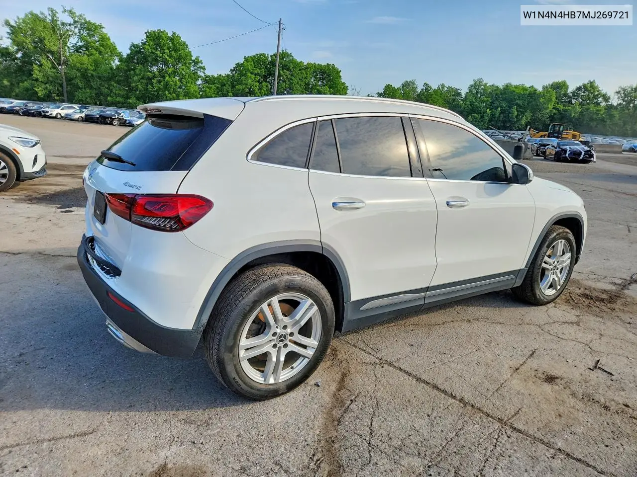 2021 Mercedes-Benz Gla 250 4Matic VIN: W1N4N4HB7MJ269721 Lot: 56630736