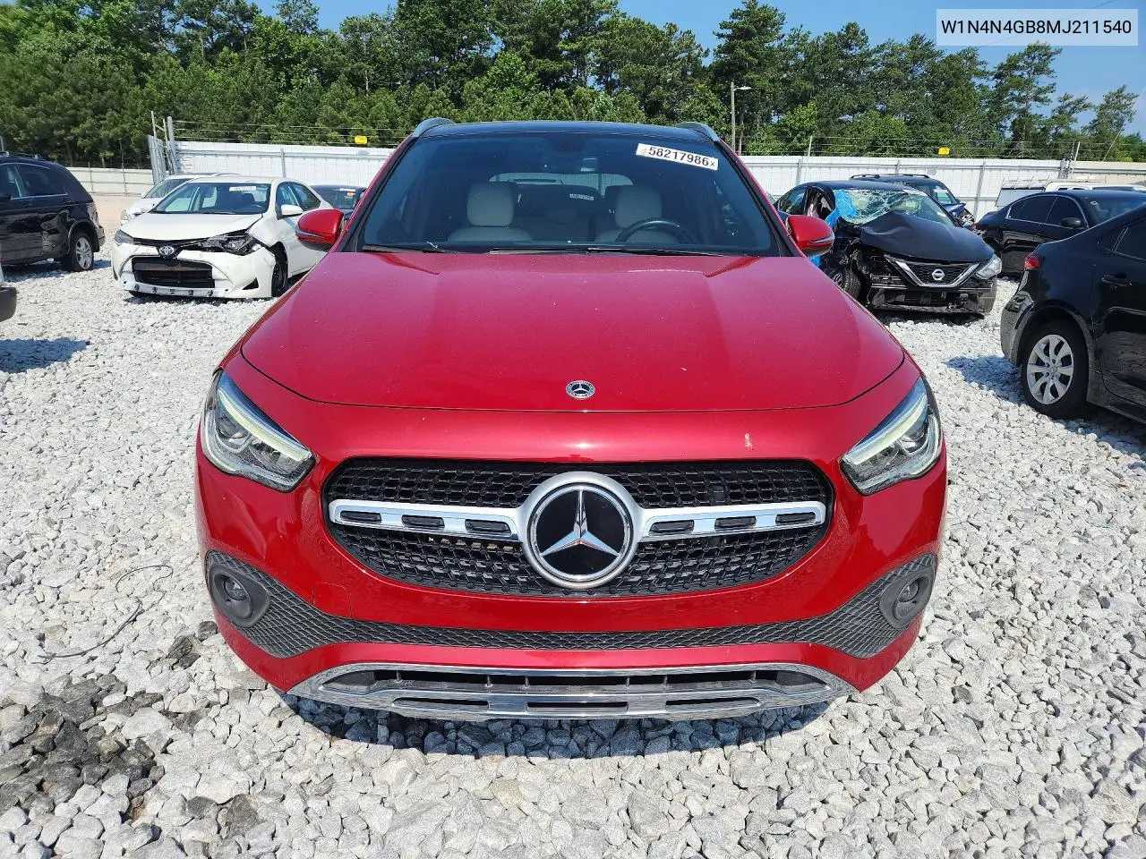 2021 Mercedes-Benz Gla 250 VIN: W1N4N4GB8MJ211540 Lot: 58217986
