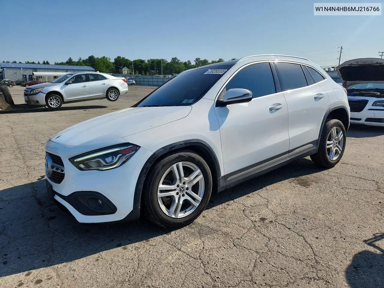 2021 Mercedes-Benz Gla 250 4Matic VIN: W1N4N4HB6MJ216766 Lot: 59280006