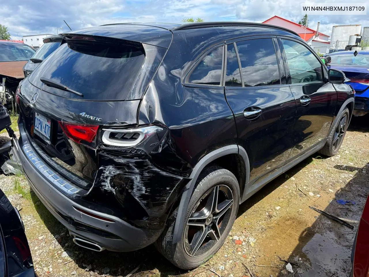 2021 Mercedes-Benz Gla 250 4Matic VIN: W1N4N4HBXMJ187109 Lot: 60778486