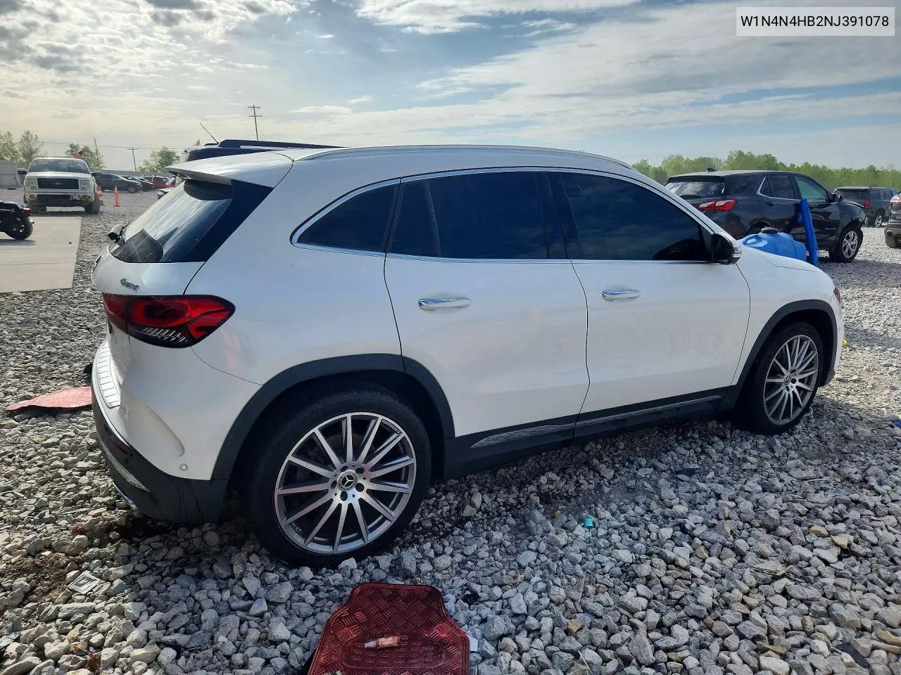 2022 Mercedes-Benz Gla 250 4Matic VIN: W1N4N4HB2NJ391078 Lot: 54426606