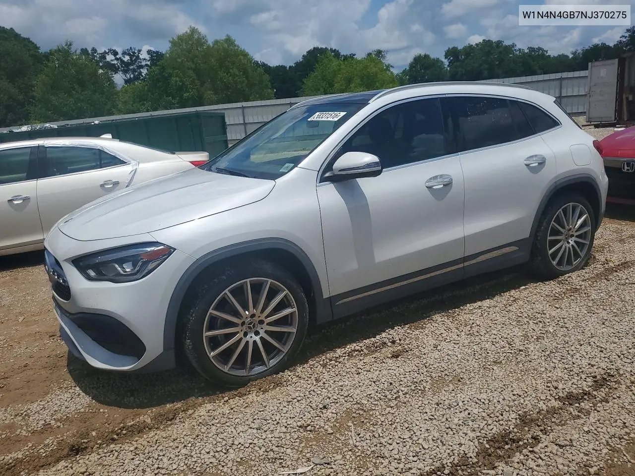 2022 Mercedes-Benz Gla 250 VIN: W1N4N4GB7NJ370275 Lot: 58331516