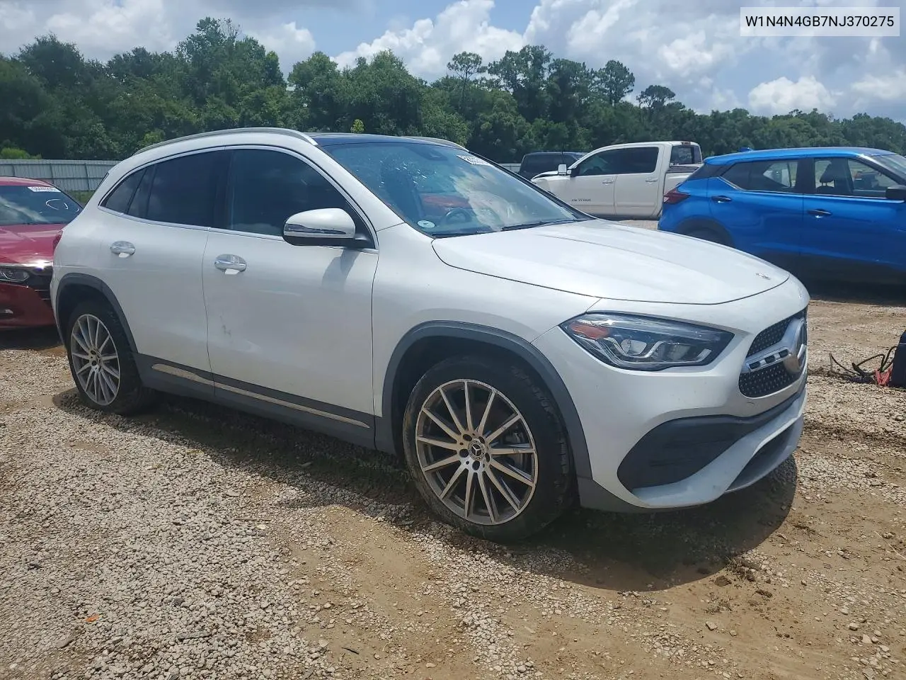 2022 Mercedes-Benz Gla 250 VIN: W1N4N4GB7NJ370275 Lot: 58331516