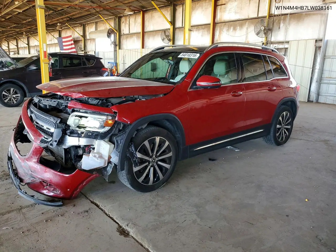 2020 Mercedes-Benz Glb 250 4Matic VIN: W1N4M4HB7LW038161 Lot: 54010316