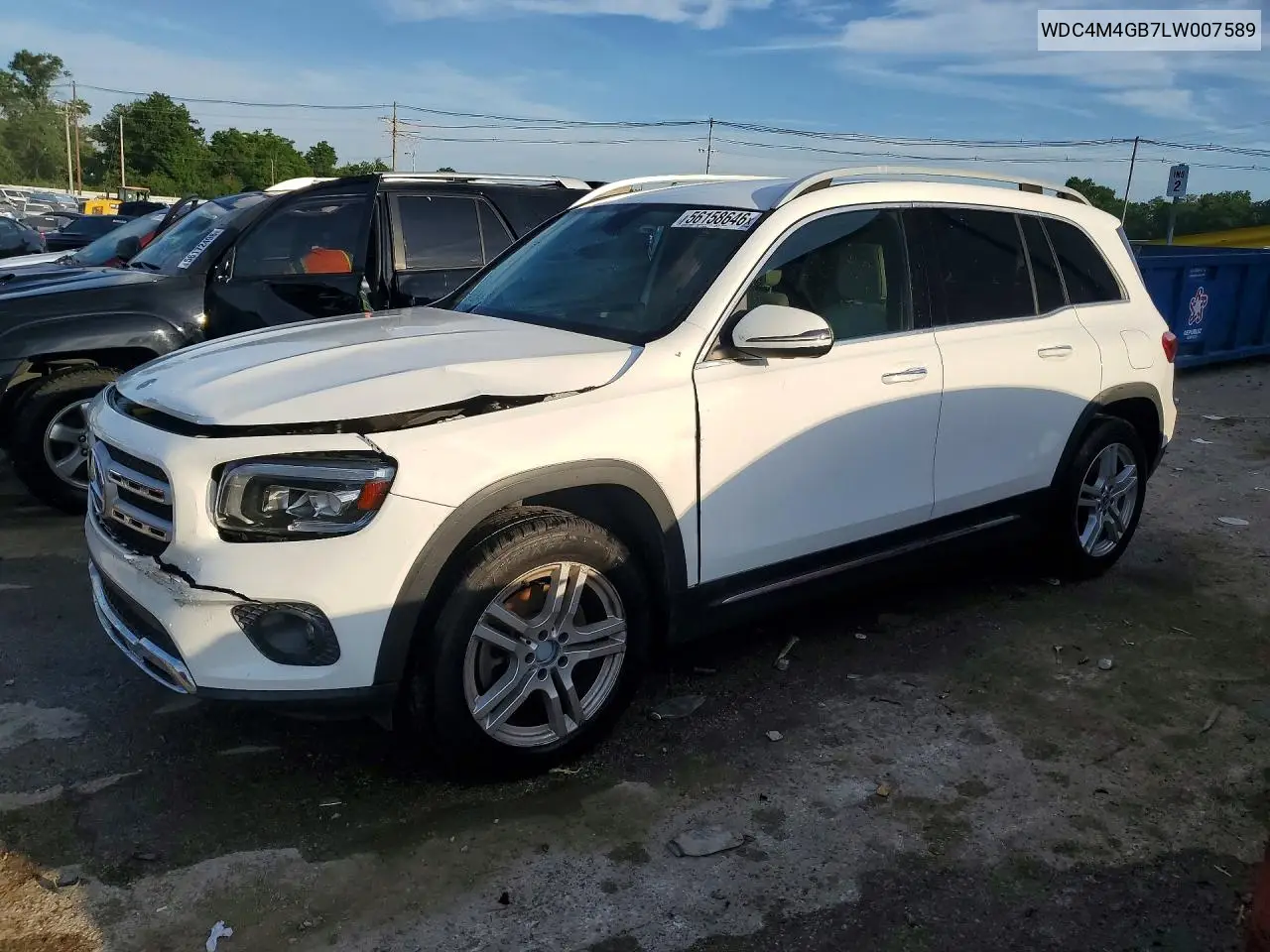 2020 Mercedes-Benz Glb 250 VIN: WDC4M4GB7LW007589 Lot: 56158646