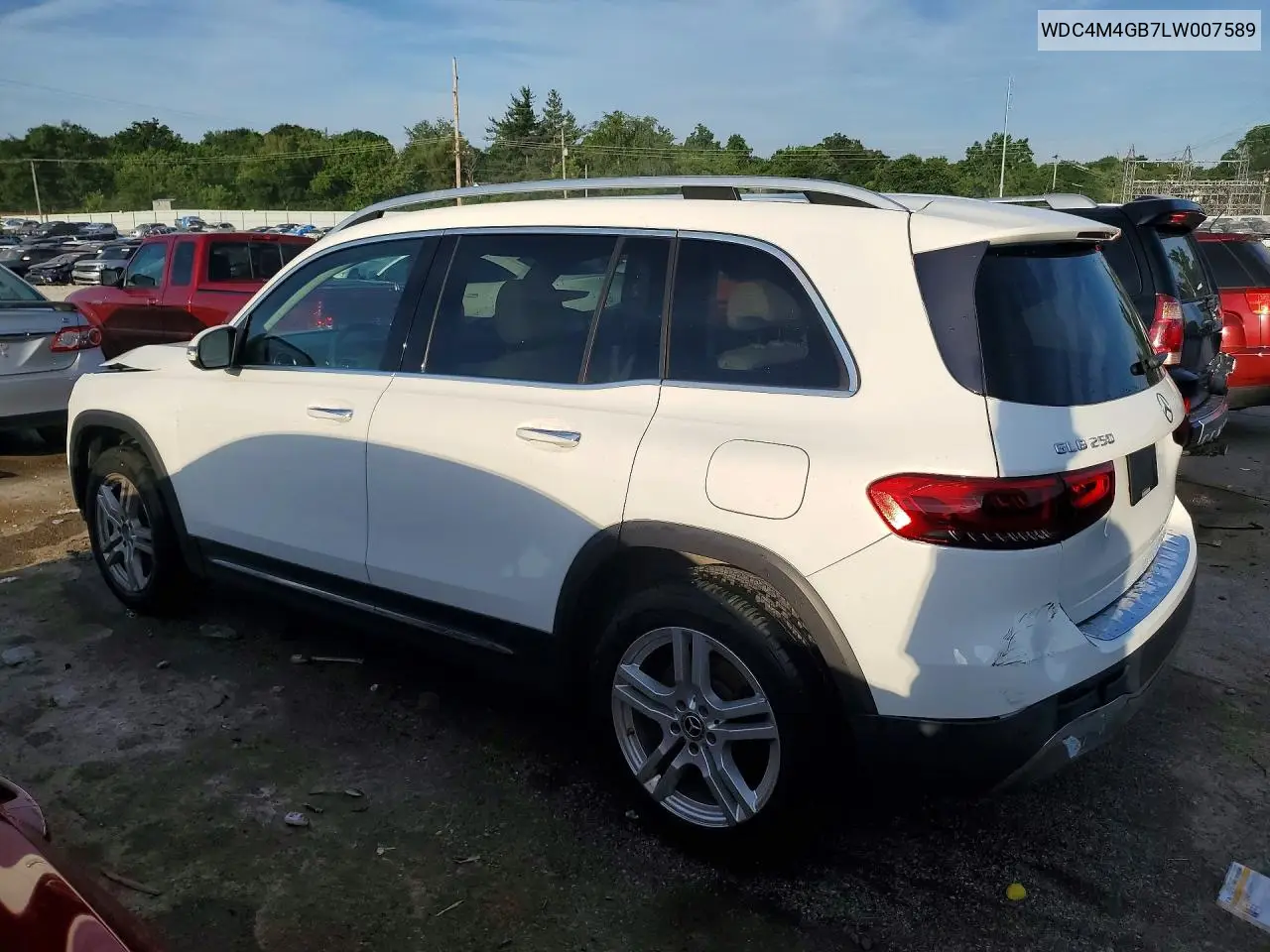 2020 Mercedes-Benz Glb 250 VIN: WDC4M4GB7LW007589 Lot: 56158646