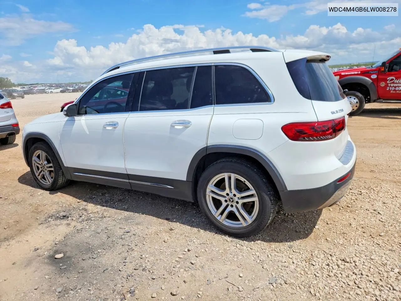 2020 Mercedes-Benz Glb 250 VIN: WDC4M4GB6LW008278 Lot: 56251516