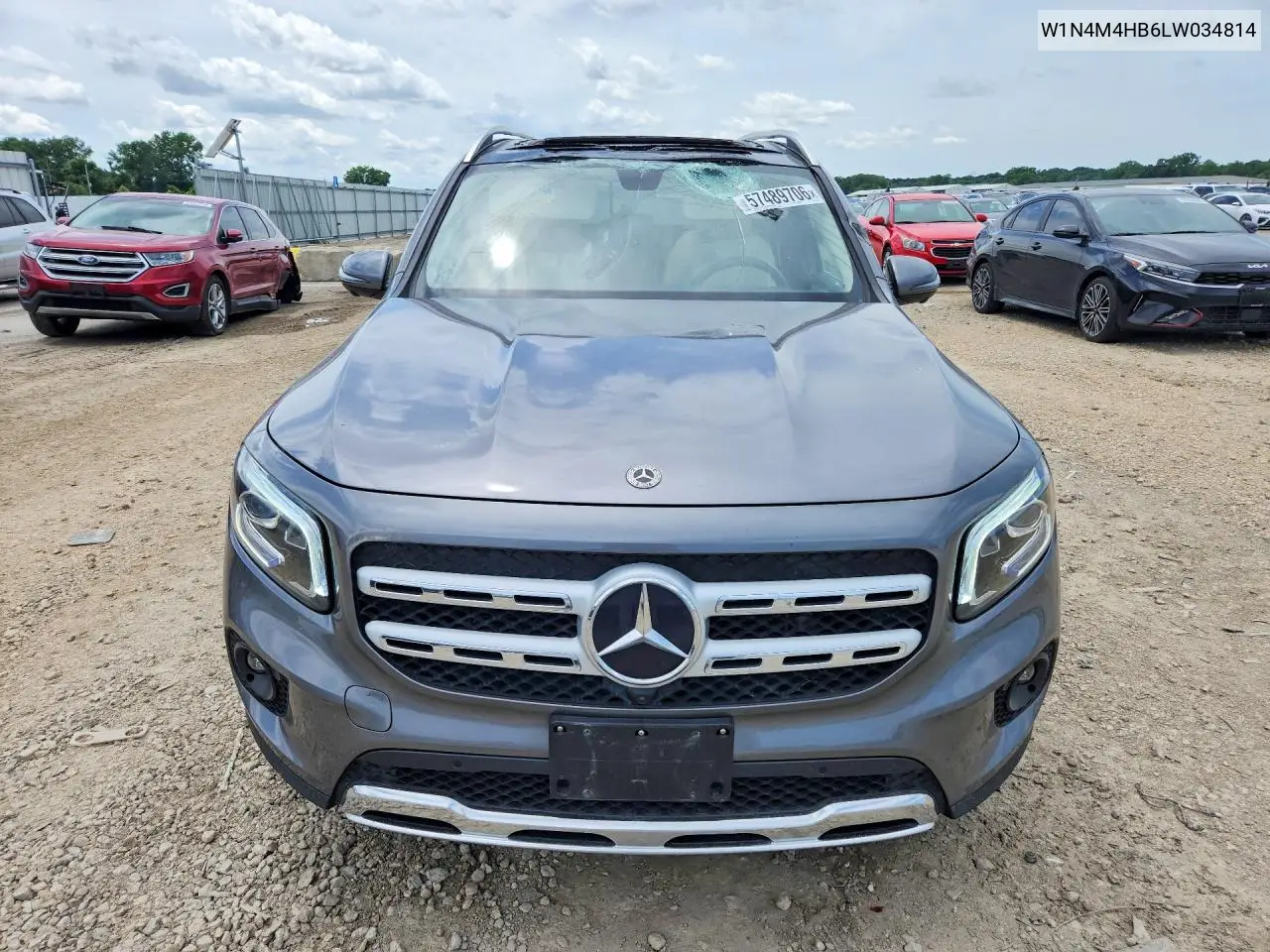 2020 Mercedes-Benz Glb 250 4Matic VIN: W1N4M4HB6LW034814 Lot: 57489706