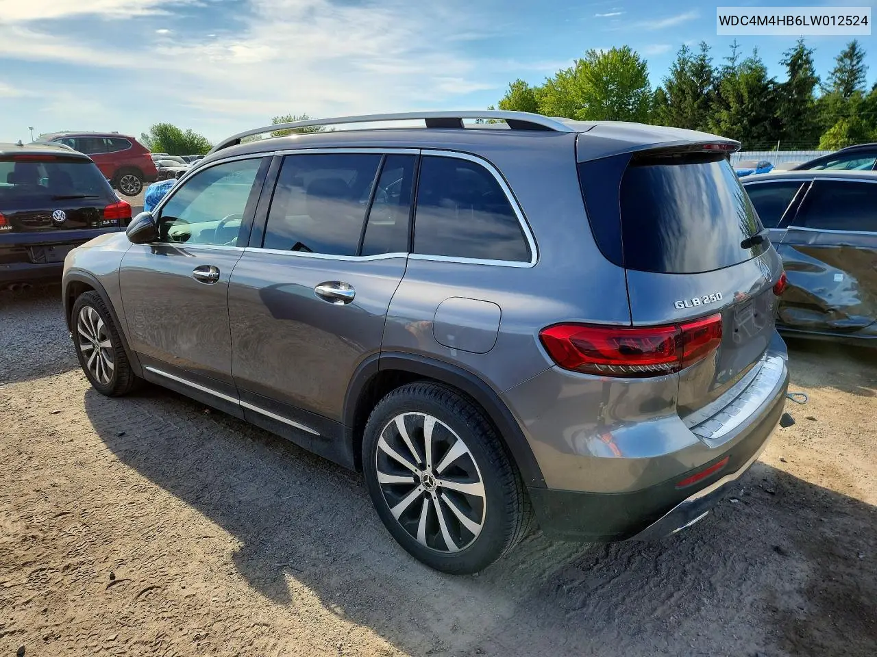 2020 Mercedes-Benz Glb 250 4Matic VIN: WDC4M4HB6LW012524 Lot: 58075596